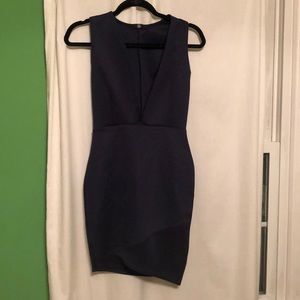 Misguided bodycon blue dress